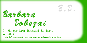 barbara dobszai business card